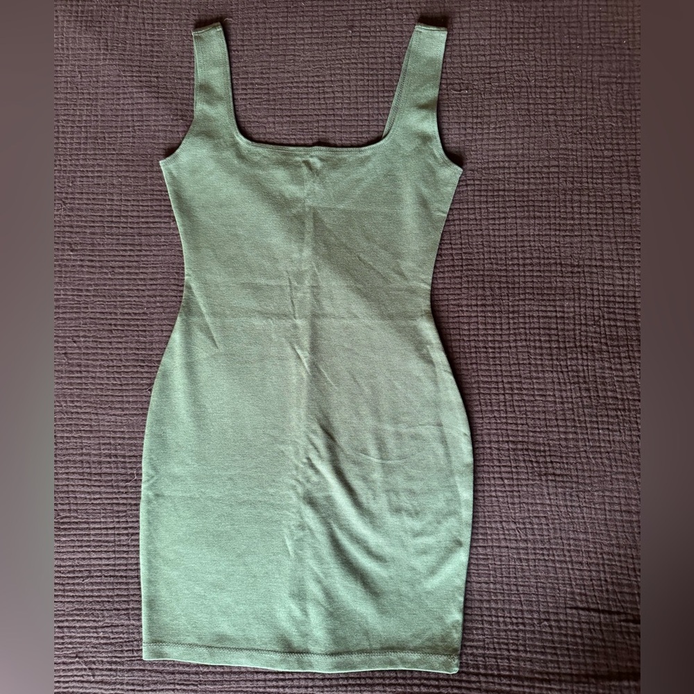 Teal Green Sleeveless Bodycon Dress